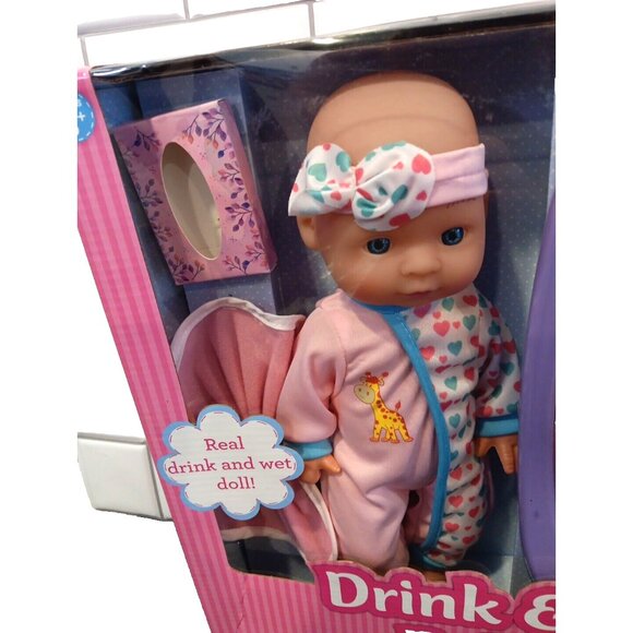 Drink And Wet Baby (New With Tag) Complete with Potty Tub & More Bath Time Items - Picture 3 of 7